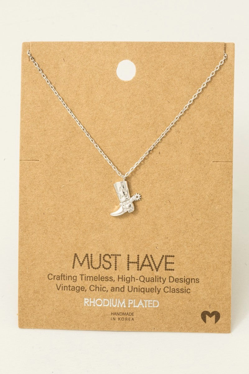 Cowboy Boots Necklace