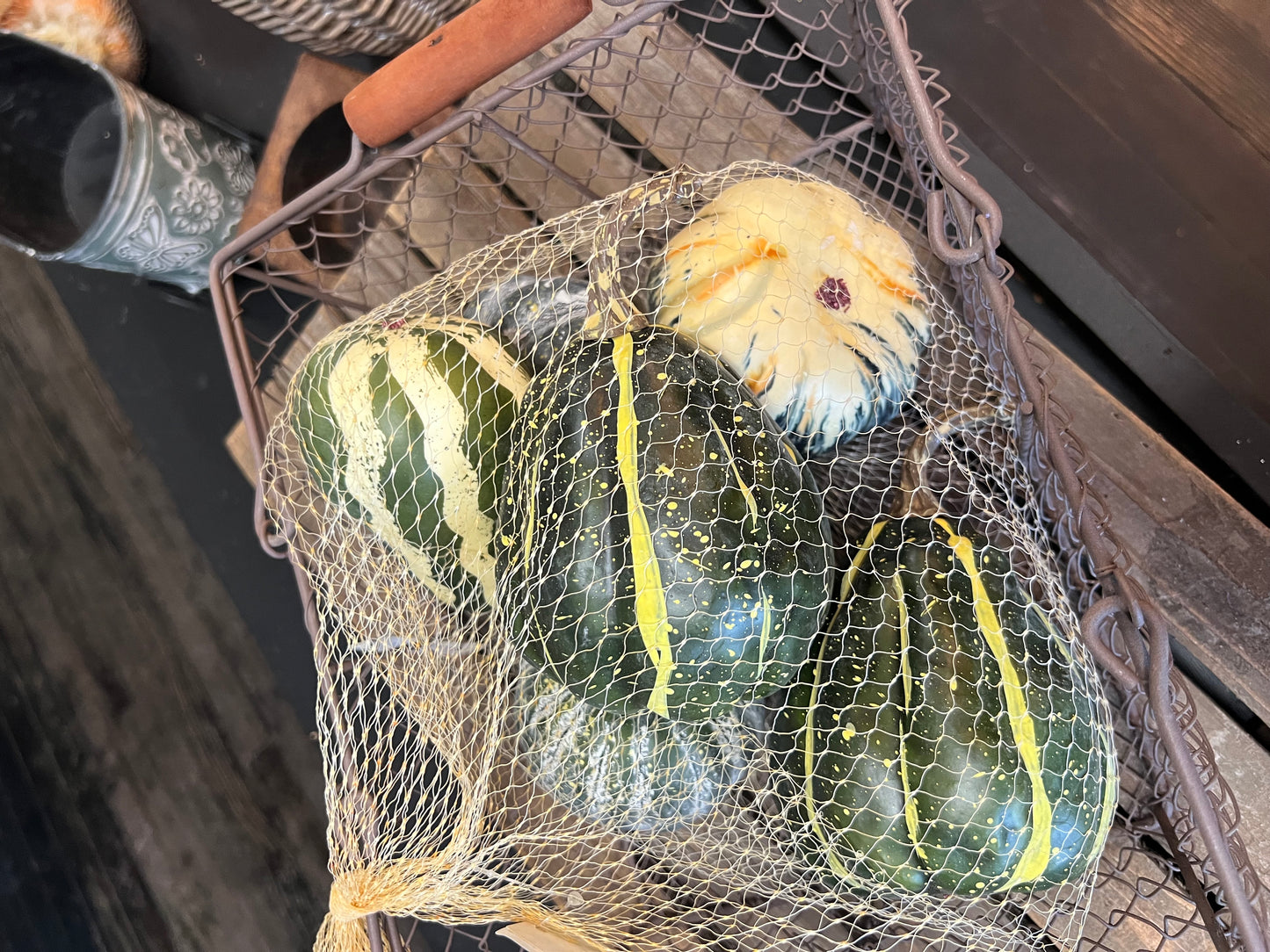 Pumpkin & Gourd Mix In Green Tones