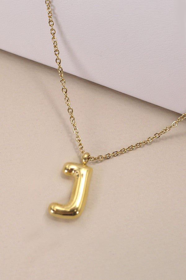 18K Gold Stainless Initial Necklace
