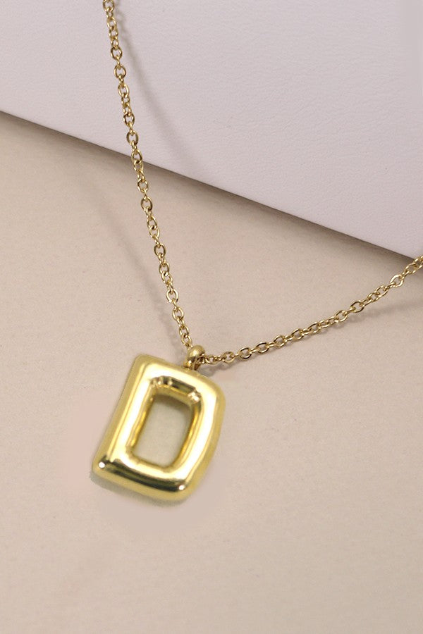 18K Gold Stainless Initial Necklace