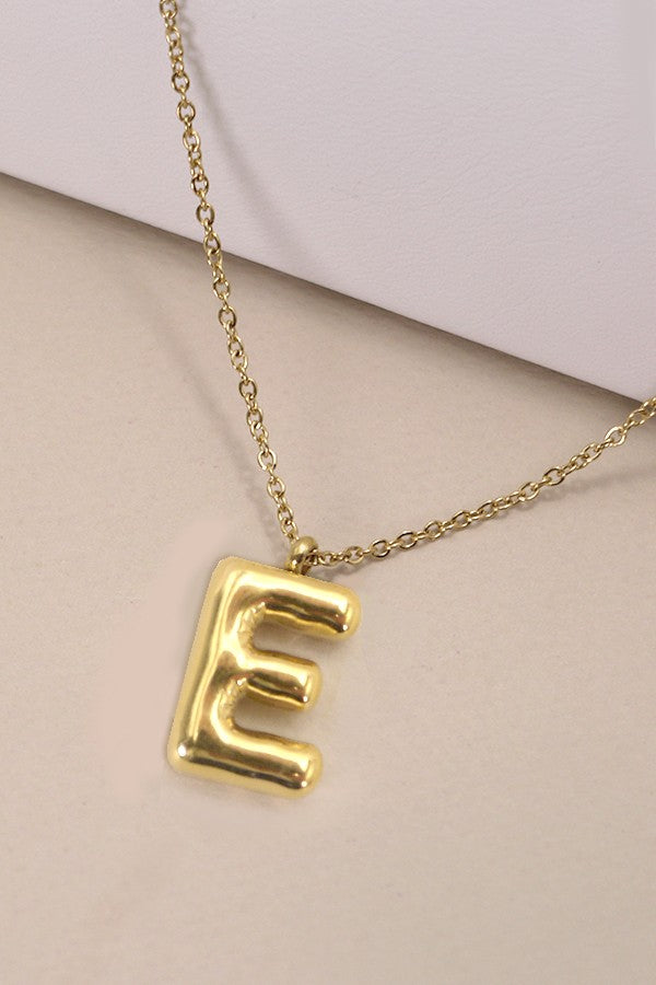 18K Gold Stainless Initial Necklace