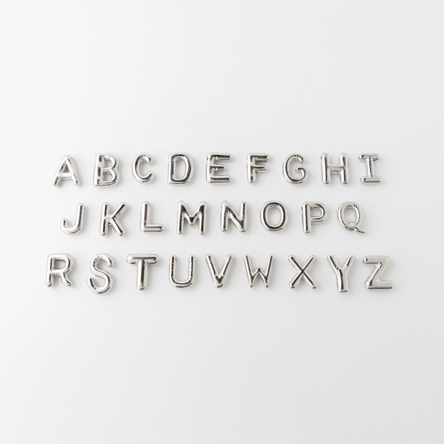 Silver Waterproof Bubble Initial Necklace