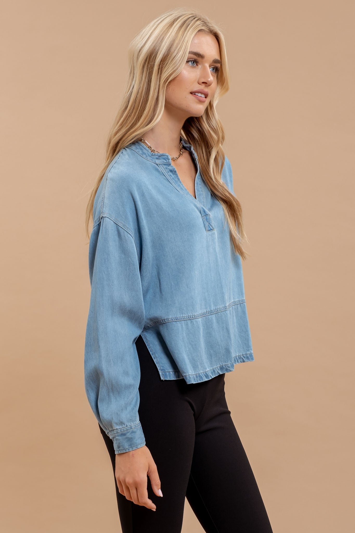 Demi Denim Long Sleeve