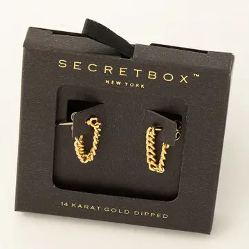 Secret Box Mini Chain Link Earrings
