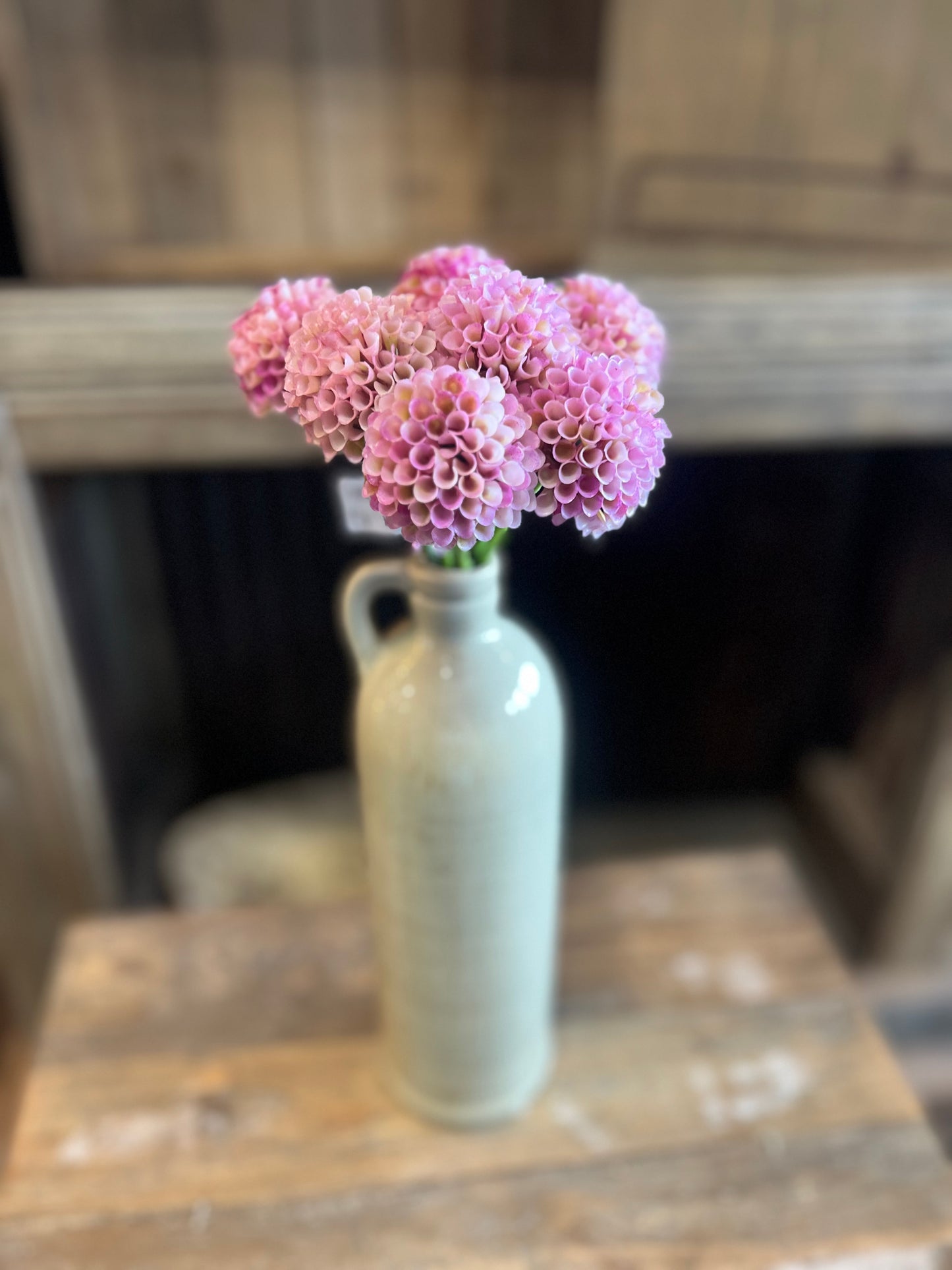 Artificial Short Garden Mums in Purple