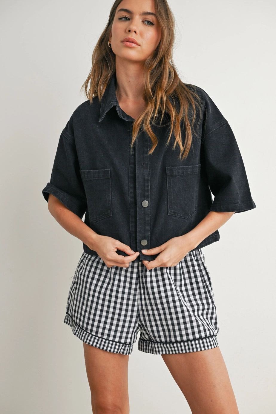 The Gabby Cropped Denim Jacket