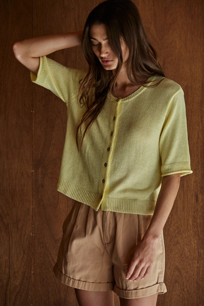 Sweet Lemon Cardigan Sweater