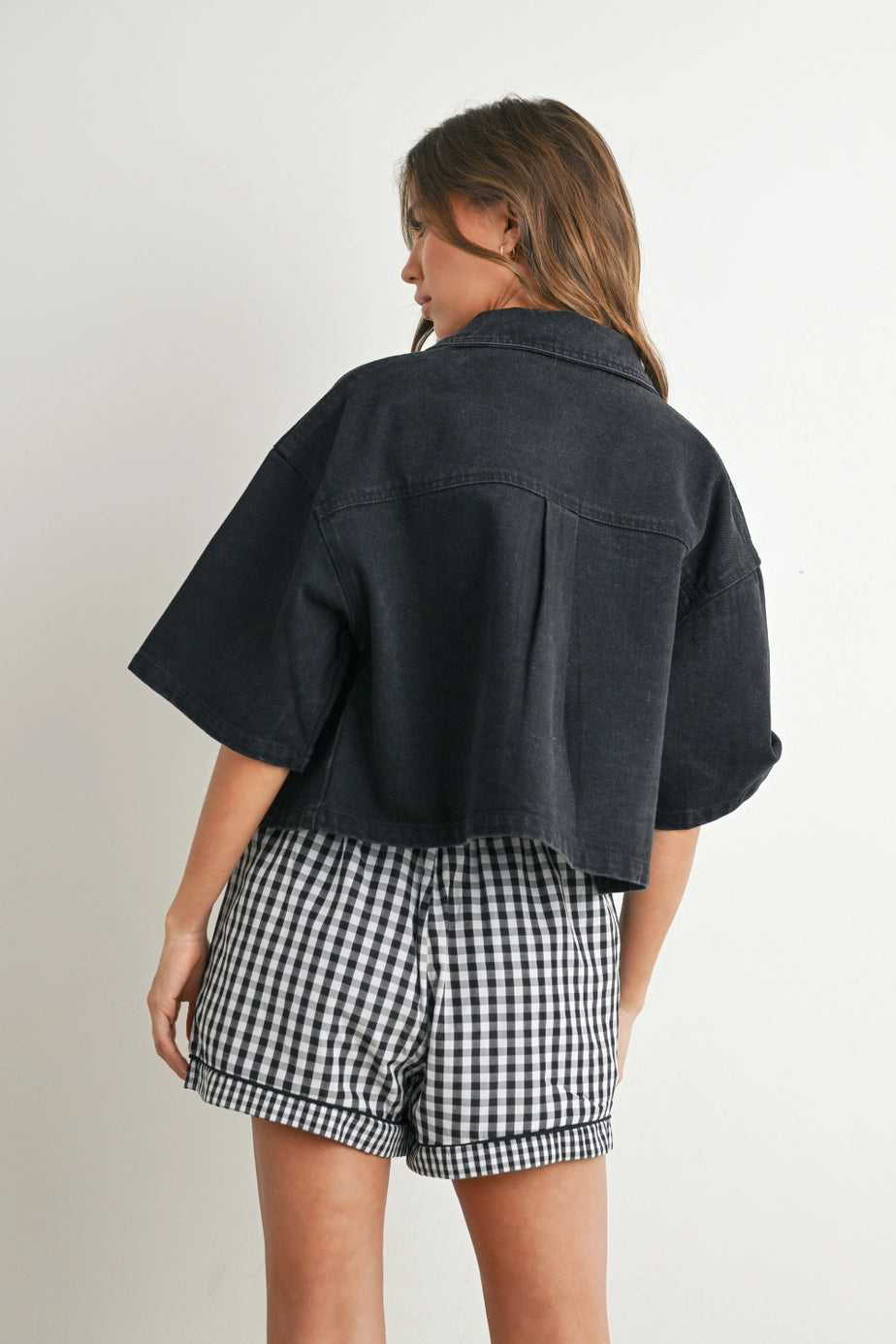 The Gabby Cropped Denim Jacket