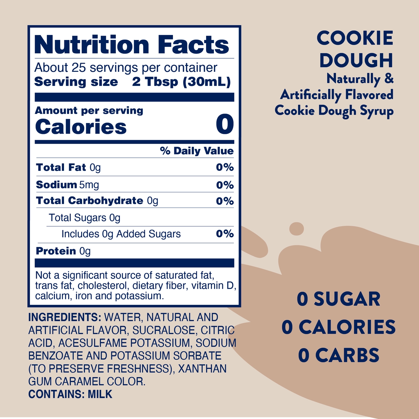 Jordan's Sugar Free Cookie Dough Syrup