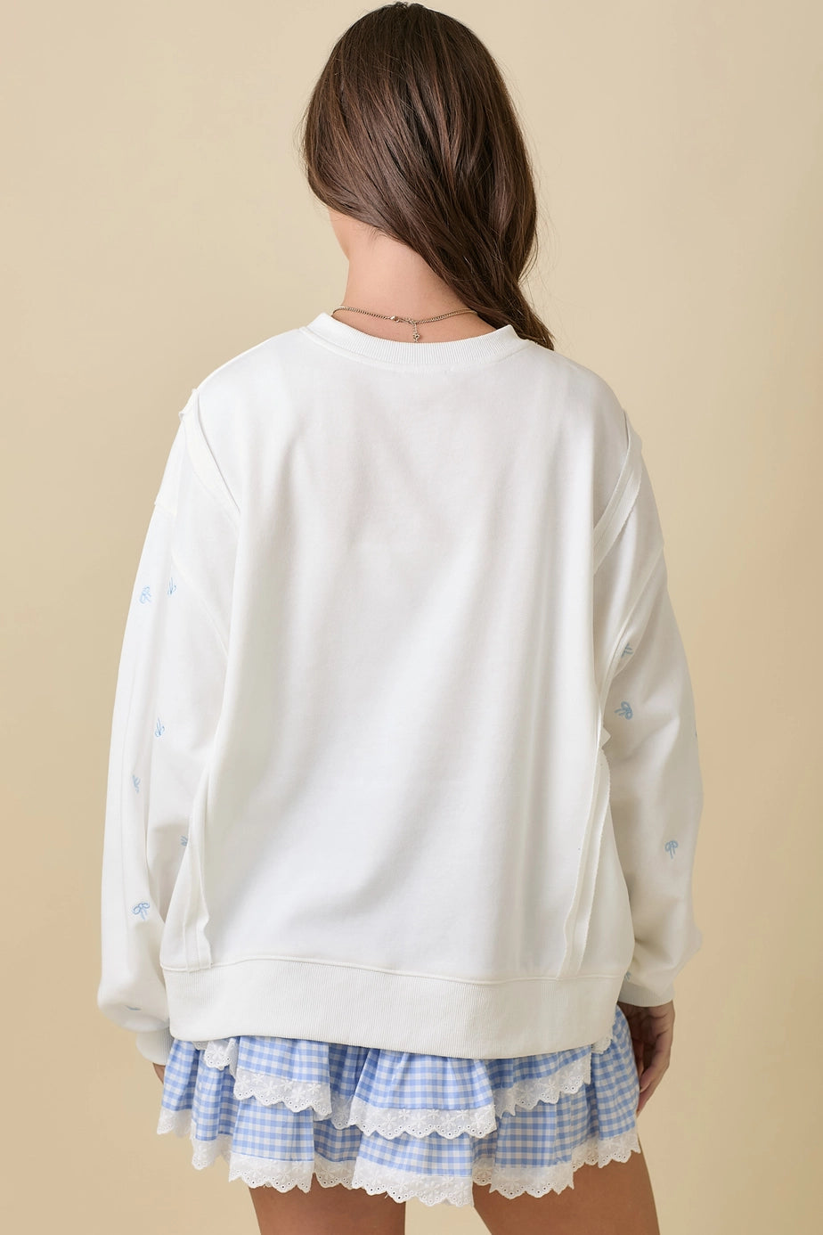Dolly Up Ditsy Bow Crewneck
