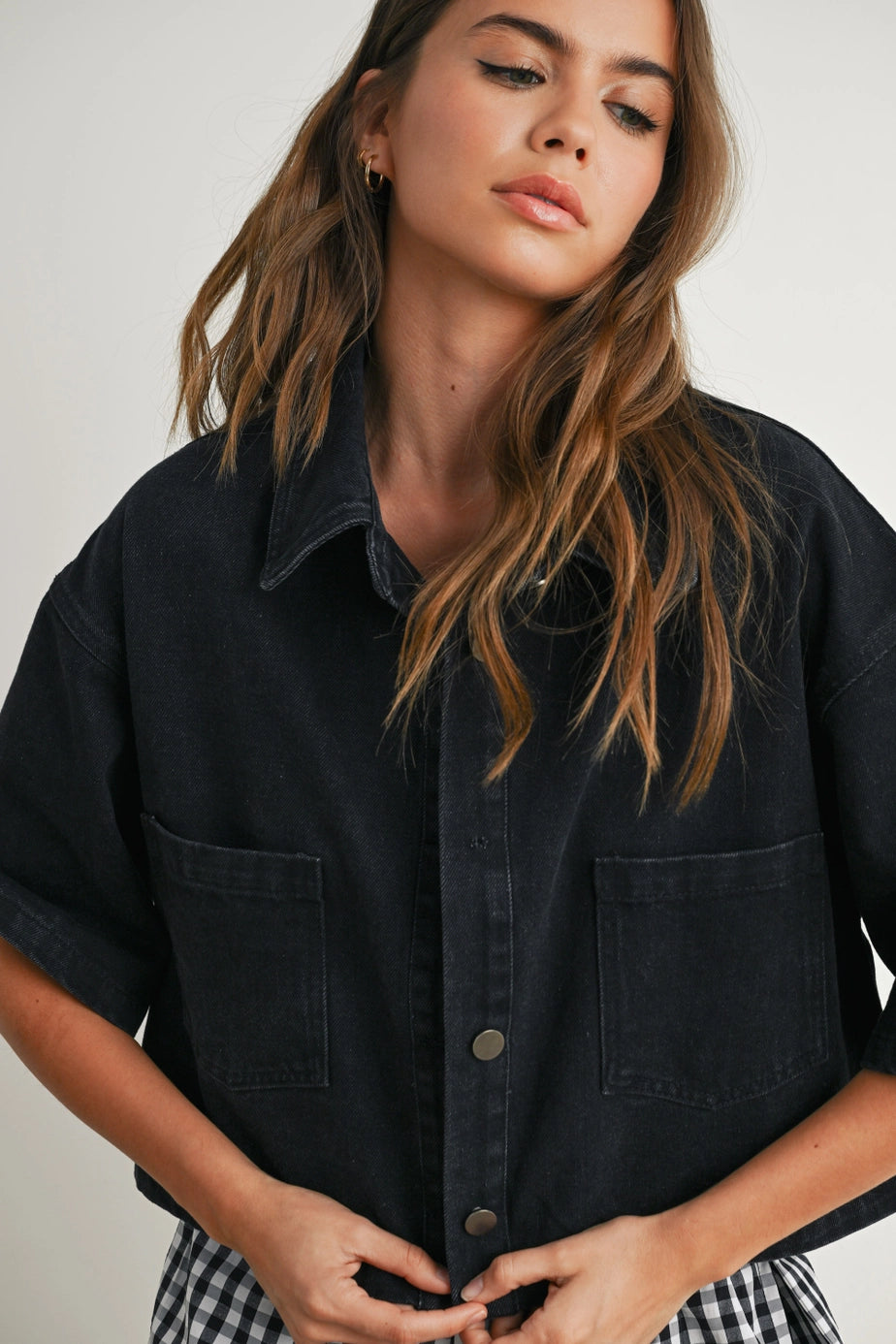 The Gabby Cropped Denim Jacket