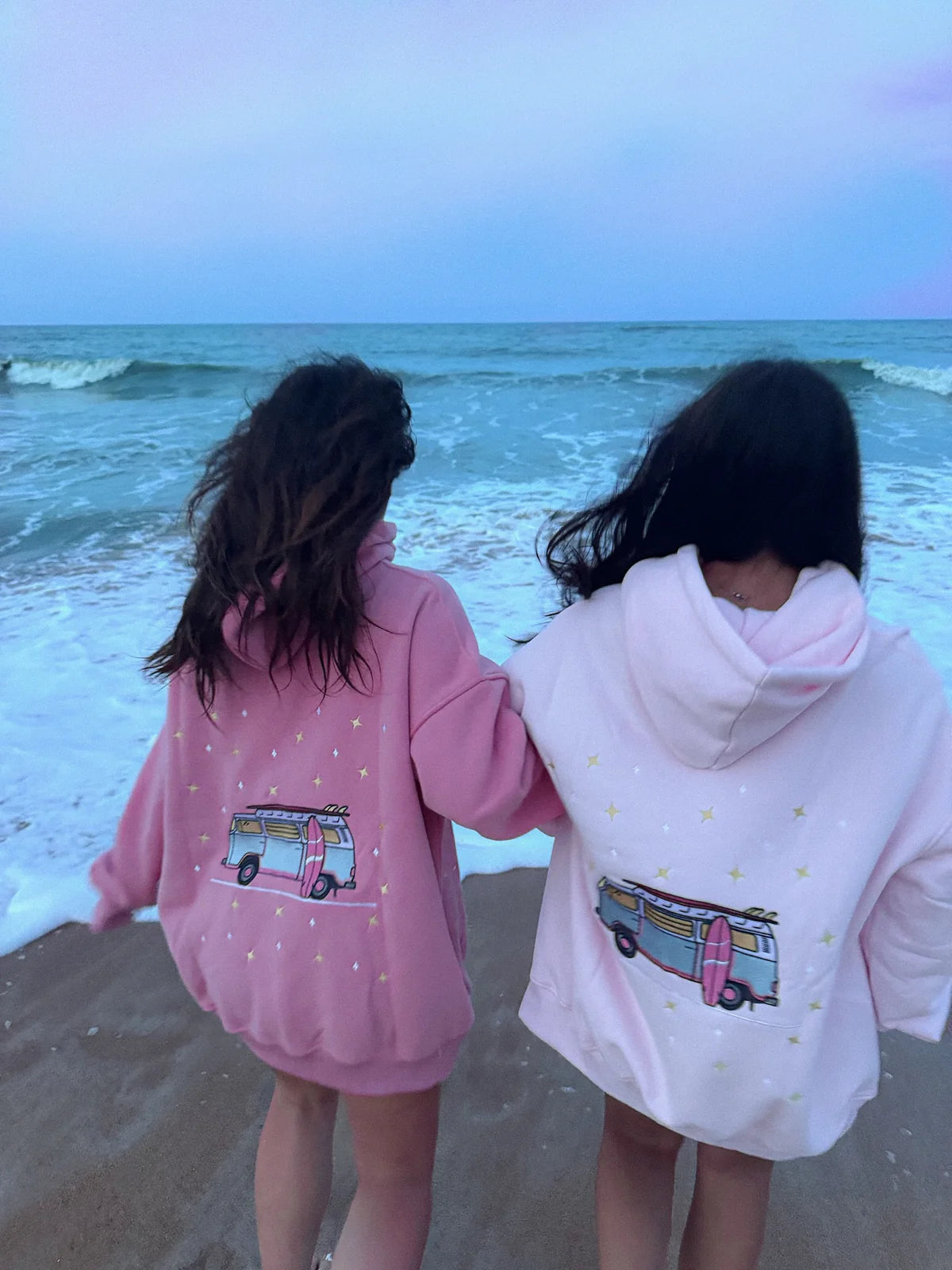 Ice Cream Pink Embroider Van Star Hoodie