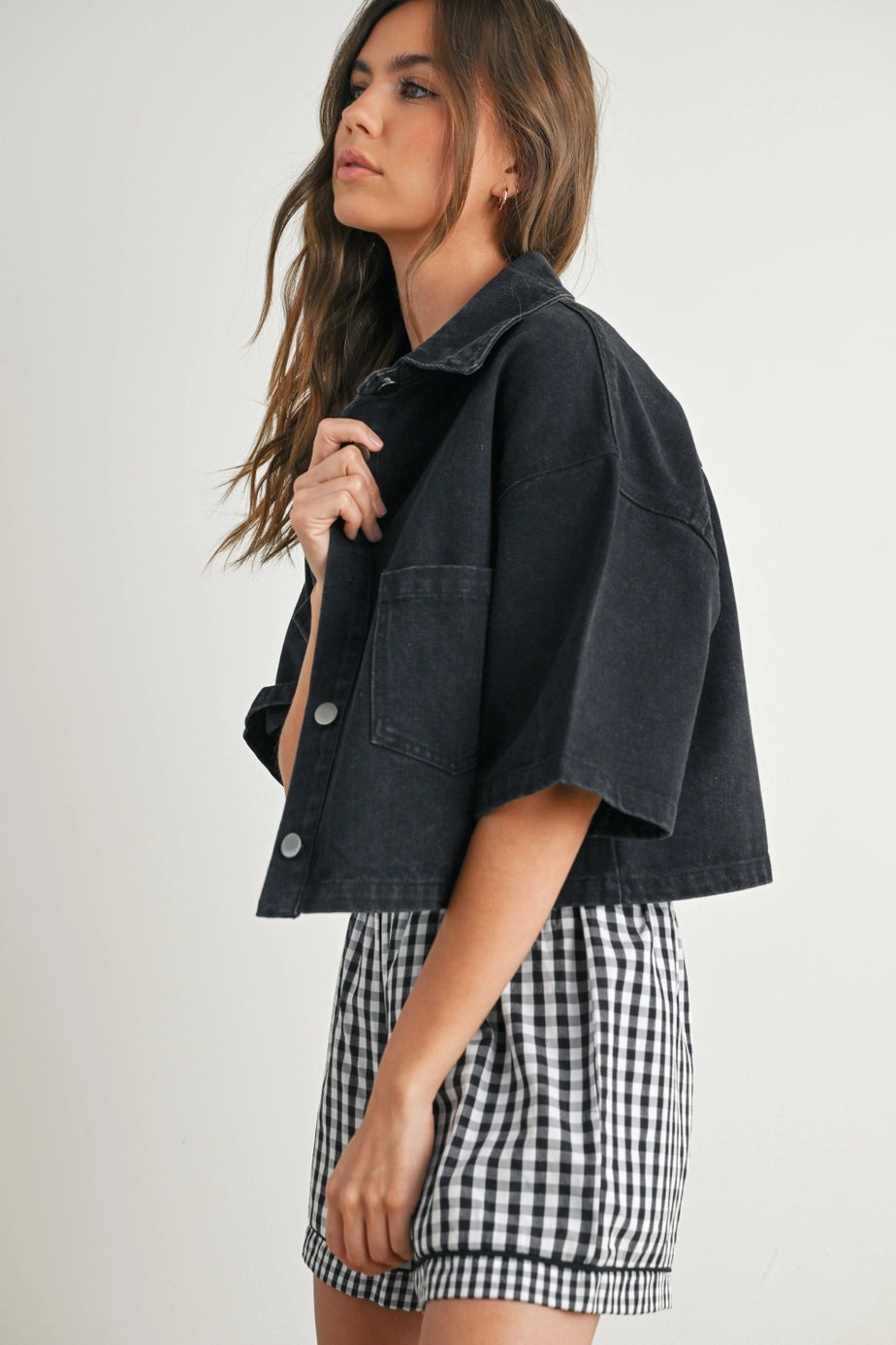 The Gabby Cropped Denim Jacket
