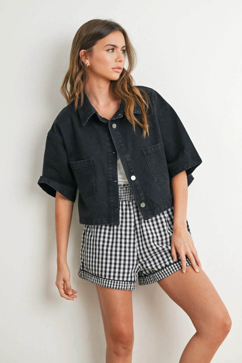 The Gabby Cropped Denim Jacket