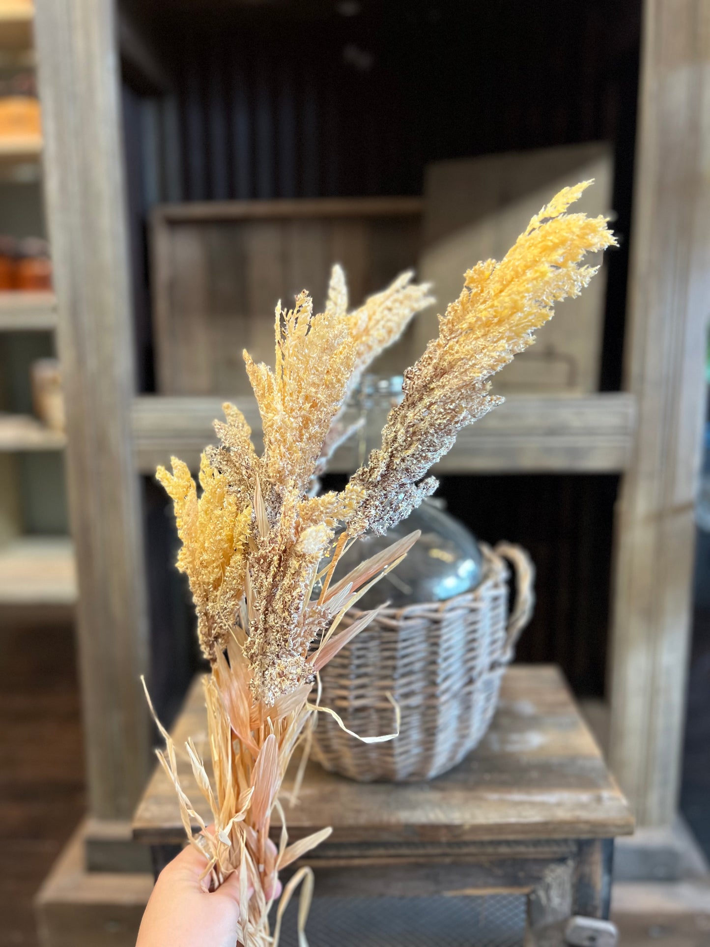 Faux Tall Stem Mixed Pampas Grass