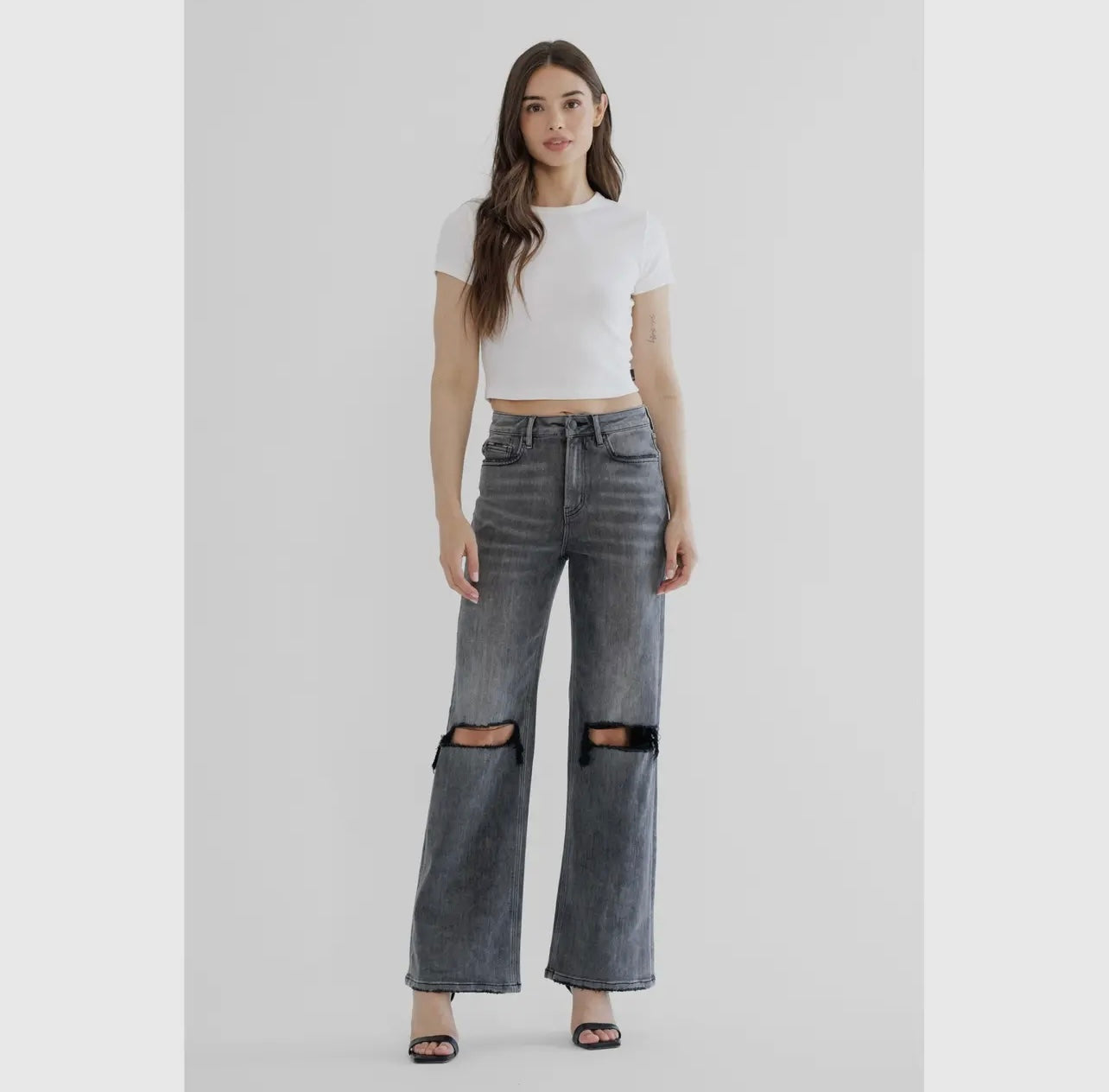 Mica High Rise Jeans In Color Oil