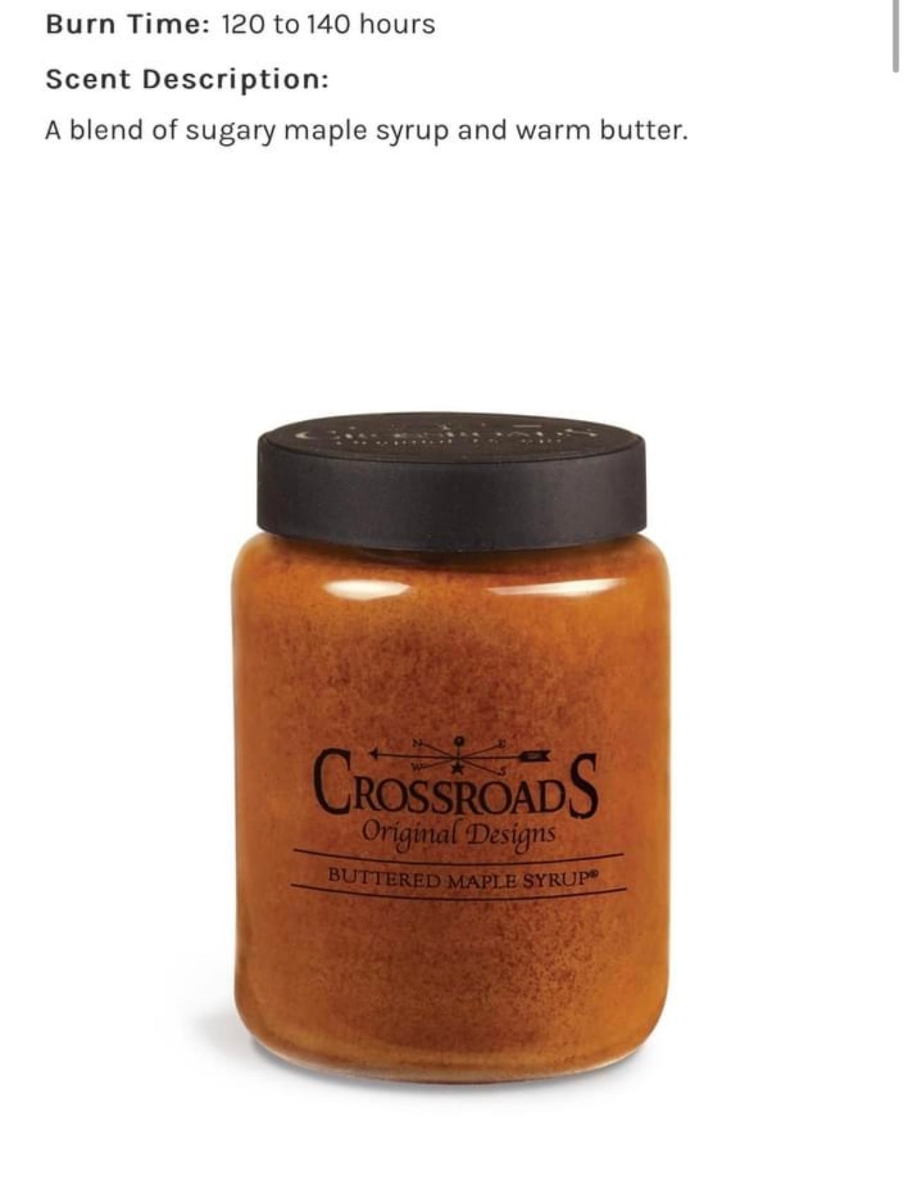 26oz Buttered Maple Syrup Candle- LOCAL PICKUP ONLY