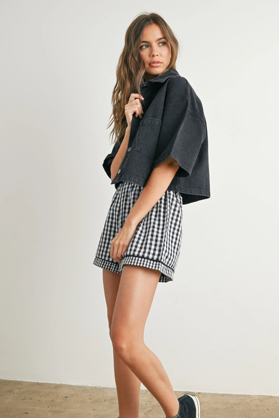 The Gabby Cropped Denim Jacket