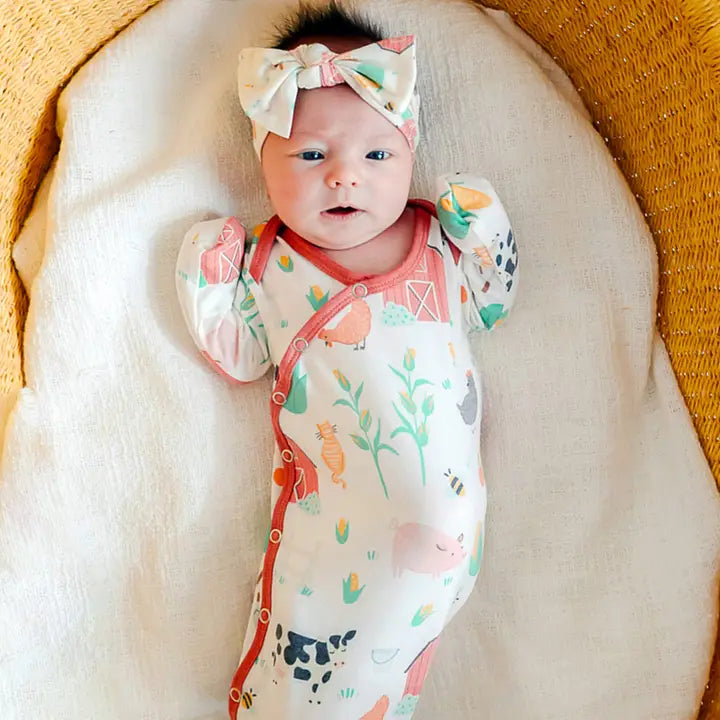 Newborn Knotted Gown - Farmstead