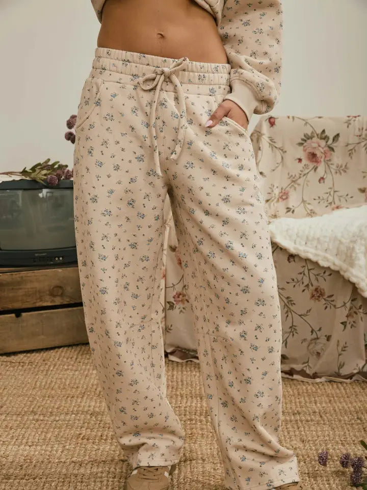Ditsy Floral Wide Leg Pants
