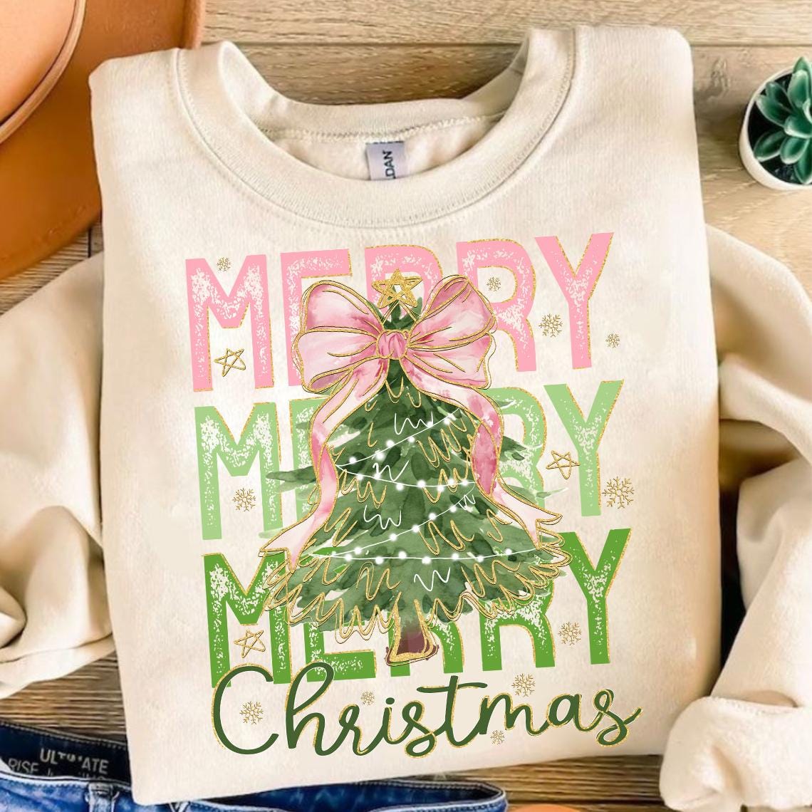 Coquette Christmas Tree Sweatshirt