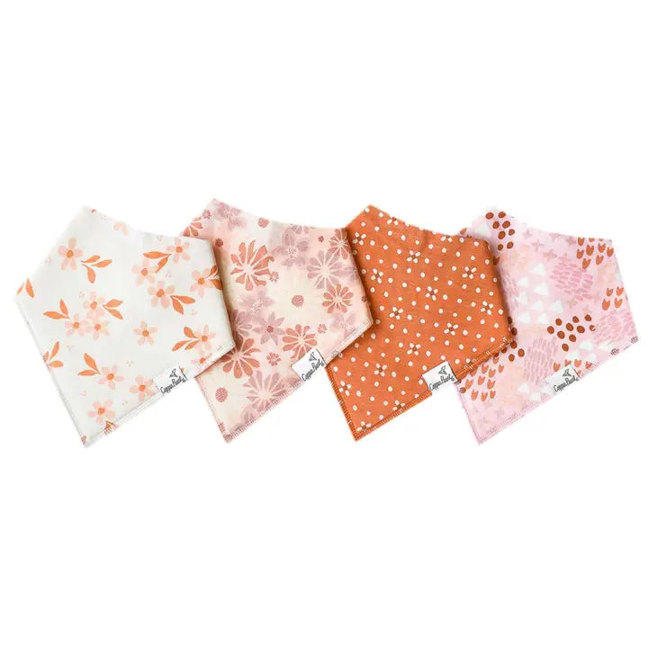 4 Pack Baby Bandana Bibs - Rue