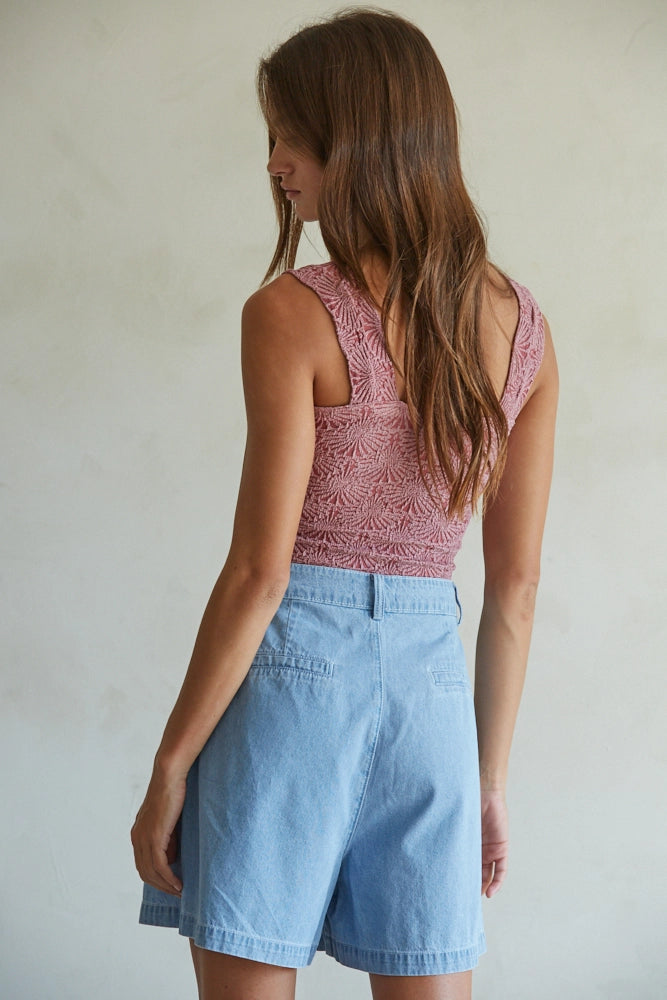 Seamless Staple Top In Maroon