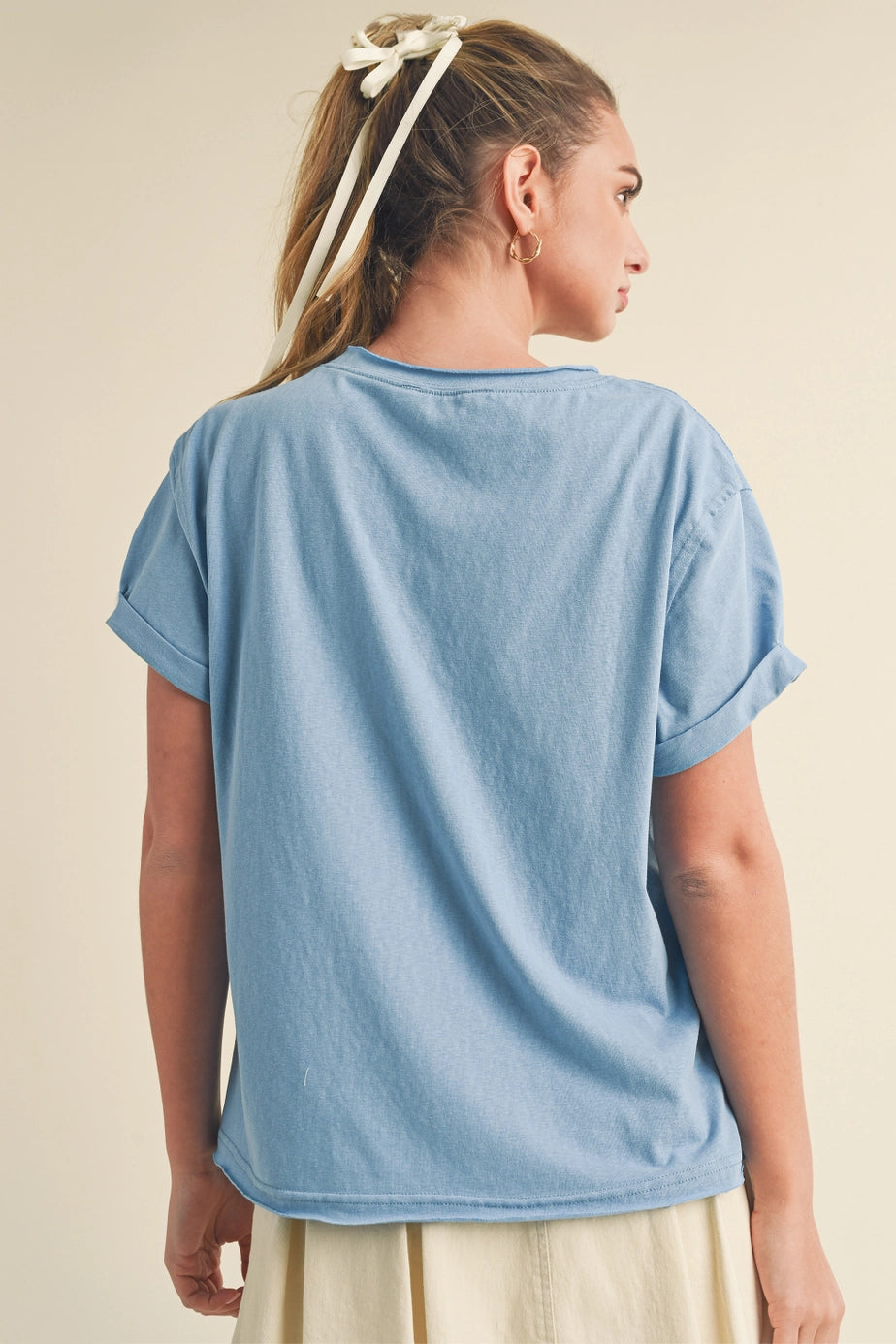 Mali Tee Short Sleeve Top in Ocean Blue