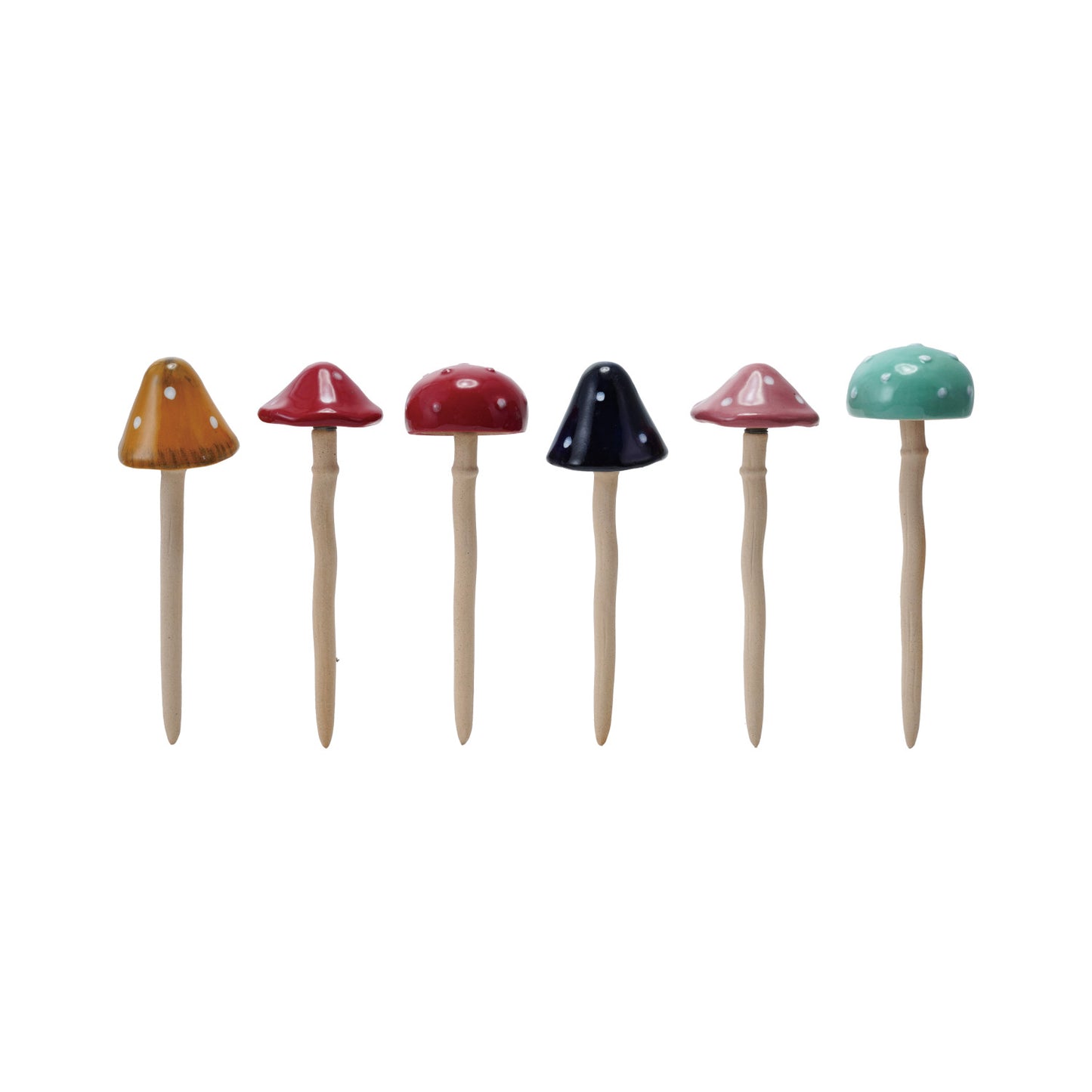 Stoneware Mushroom Plant Stake