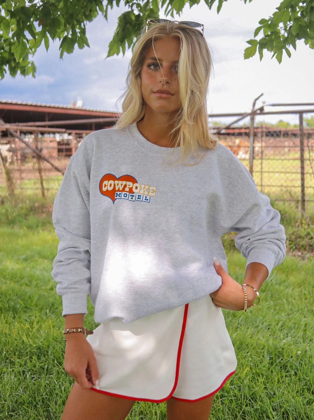 Cowpoke Motel Crewneck Sweatshirt (Front + Back)