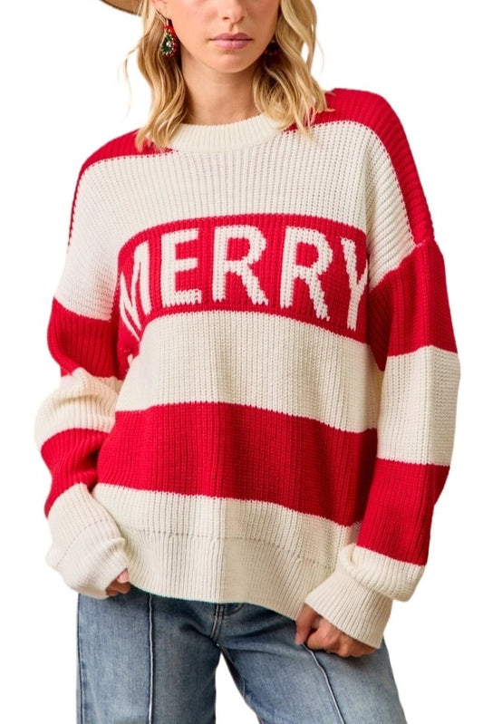 Christmas Merry Lettering Sweater