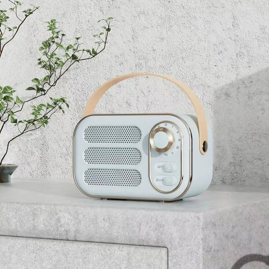 Vintage Bluetooth Speaker in Light Blue