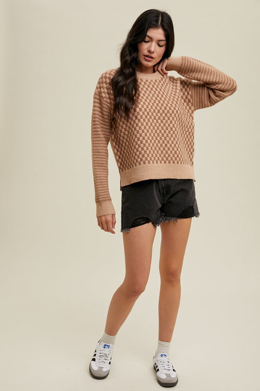 Rae Checkered Sweater