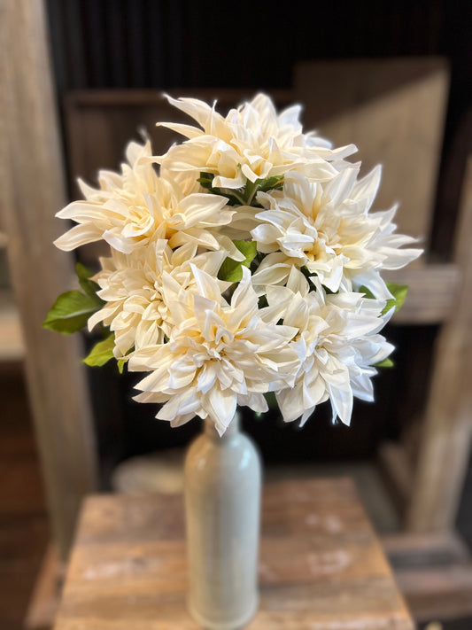 Silk Large Cream Dahlilah Bush