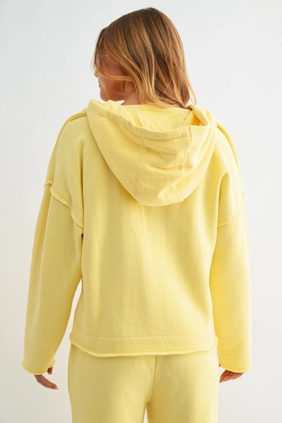 Malibu Air Cotton Hoodie In Yellow Glow