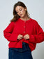 Husker Red Button Down Knit Cardigan