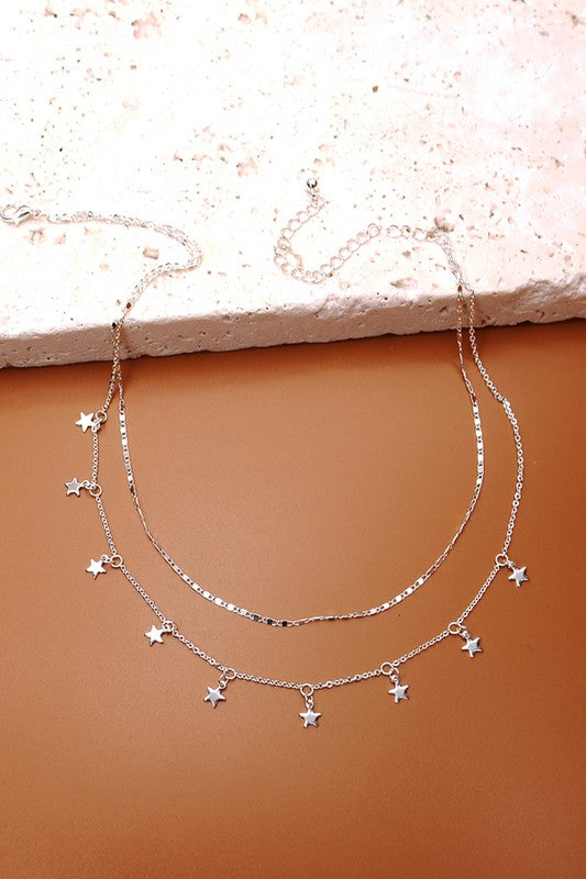 LAYER STAR DROP NECKLACE