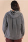 Washed Denim Casual Hood Pullover