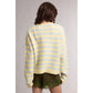 Sky Striped Sweater Cardigan