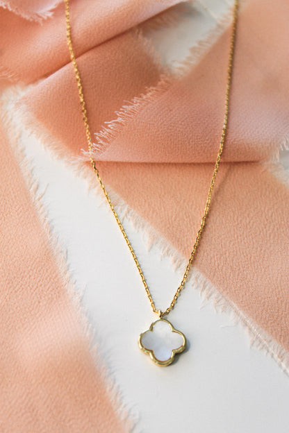 14K Gold-Dipped Kendra Dupe Clover Necklace