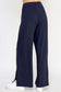 Ellison Wide Leg Comfort Bottoms- Navy