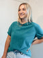 Mali Raw Hem Short Sleeve Top