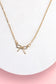 MINI GOLD BOW CHARM NECKLACE