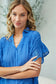 RUFFLE BUTTON DOWN SHIRT