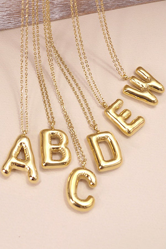 18K Gold Stainless Initial Necklace