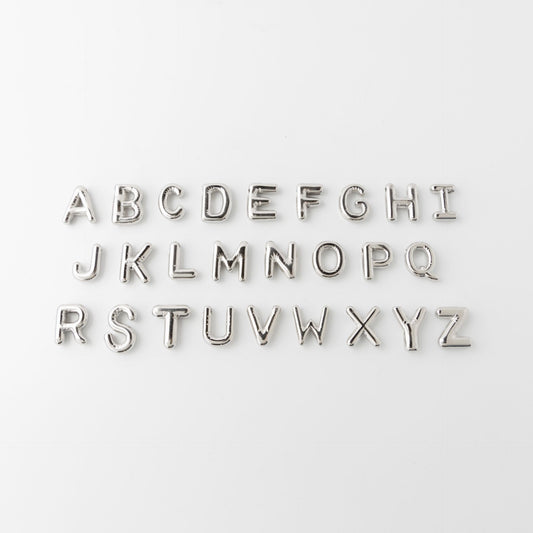 Silver Waterproof Bubble Initial Necklace