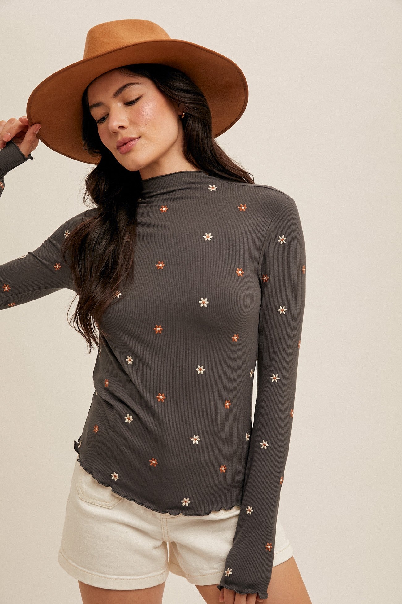 Floral Embroidered Long Sleeve