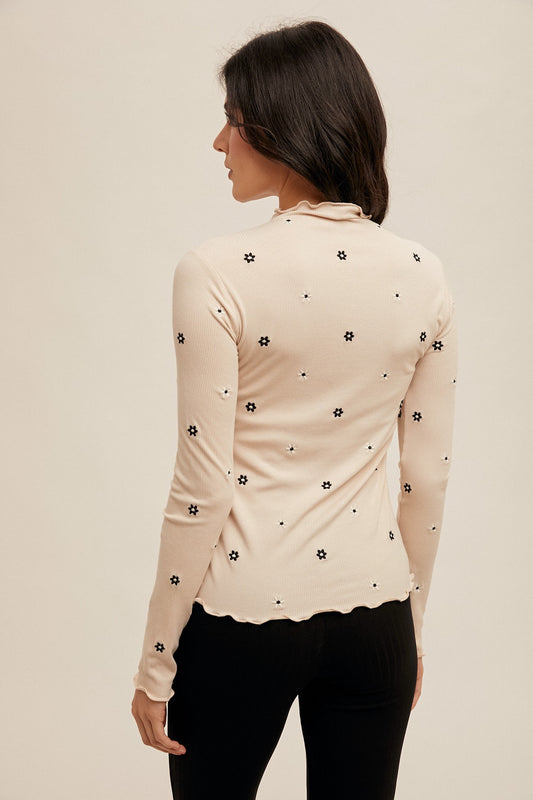 Floral Embroidered Long Sleeve