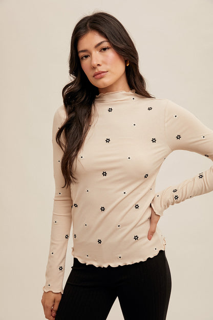 Floral Embroidered Long Sleeve