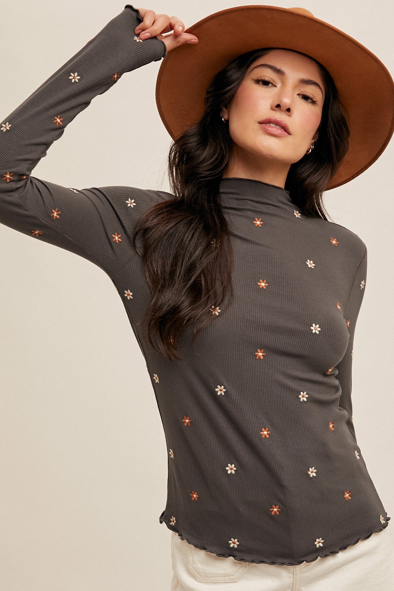 Floral Embroidered Long Sleeve